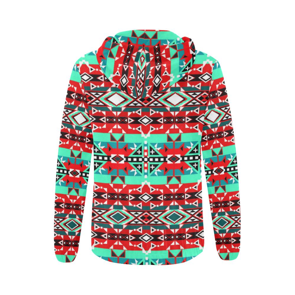 After the Southwest Rain All Over Print Full Zip Hoodie for Women (Model H14) All Over Print Full Zip Hoodie for Women (H14) e-joyer