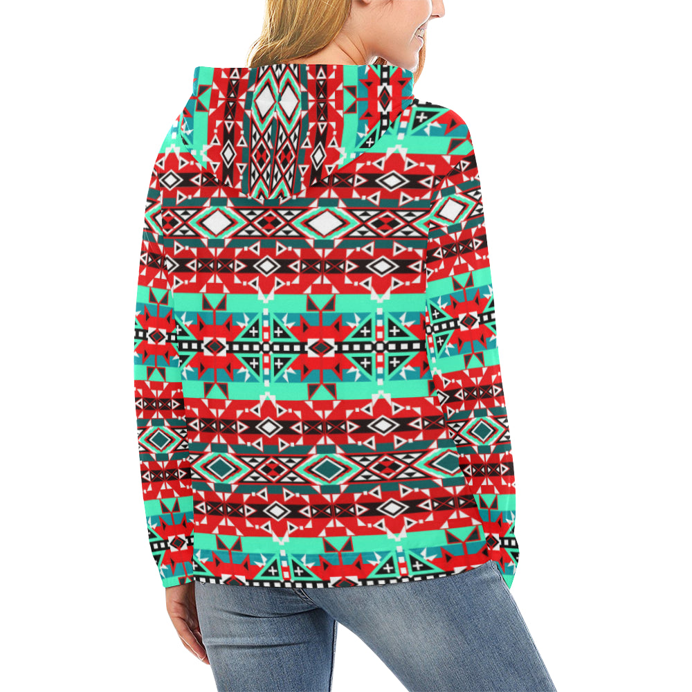 After the Southwest Rain All Over Print Hoodie for Women (USA Size) (Model H13) Hoodie e-joyer