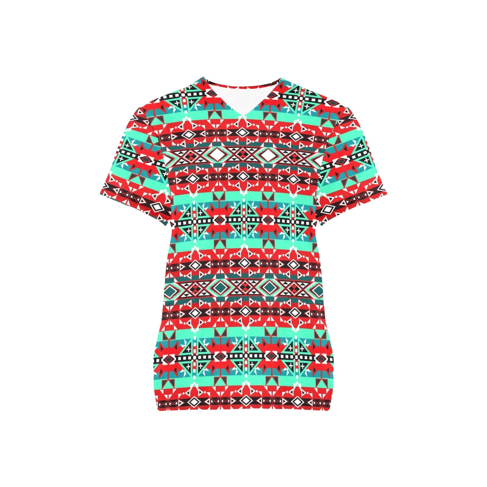 After the Southwest Rain All Over Print Scrub Top Scrub Top e-joyer