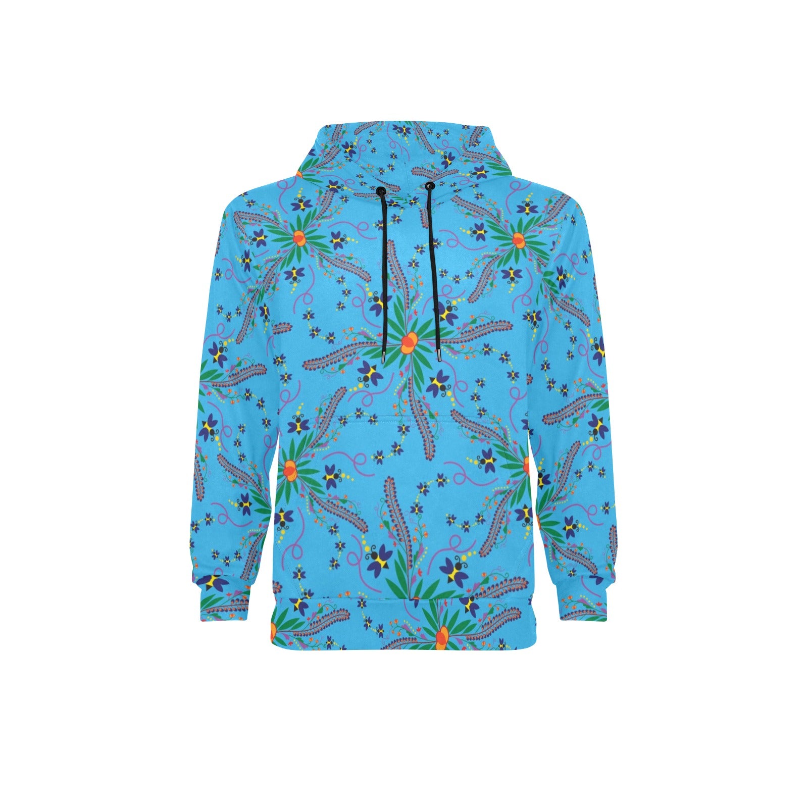 Willow Bee Saphire Men's Long Sleeve Fleece Hoodie