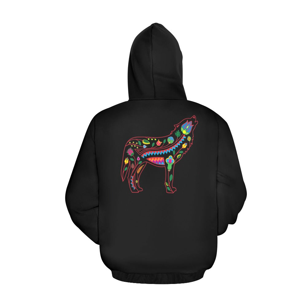 Floral Wolf Hoodie for Men (USA Size)