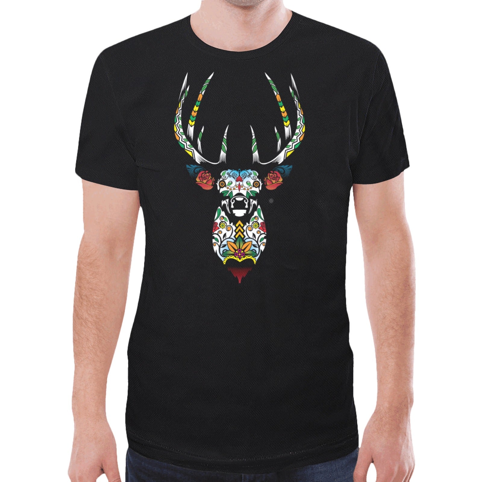 Elk Spirit Guide (Black) T-shirt for Men