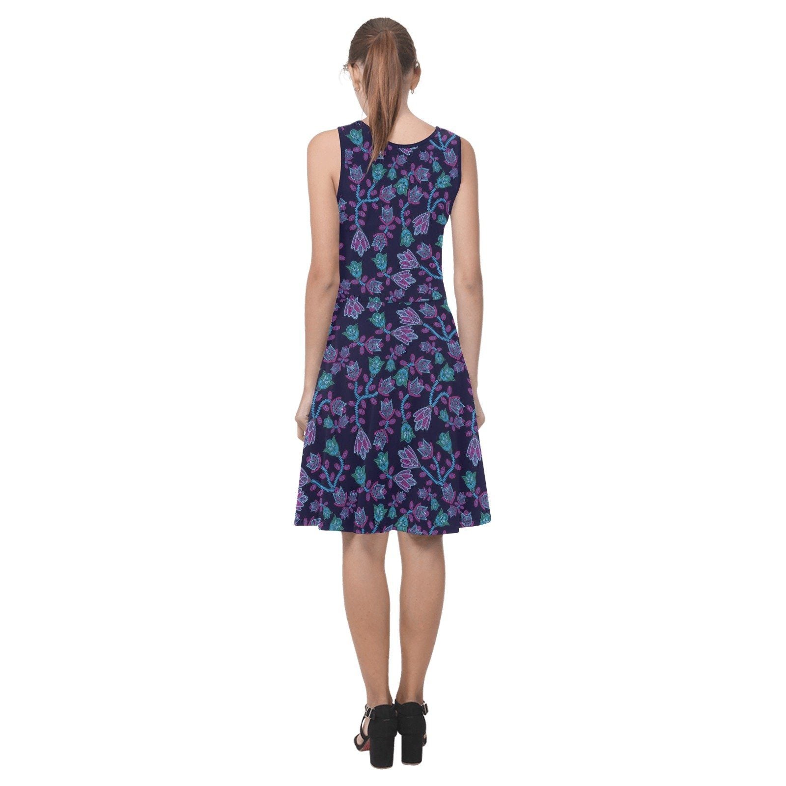 Beaded Blue Nouveau Atalanta Sundress (Model D04) Atalanta Sundress (D04) e-joyer