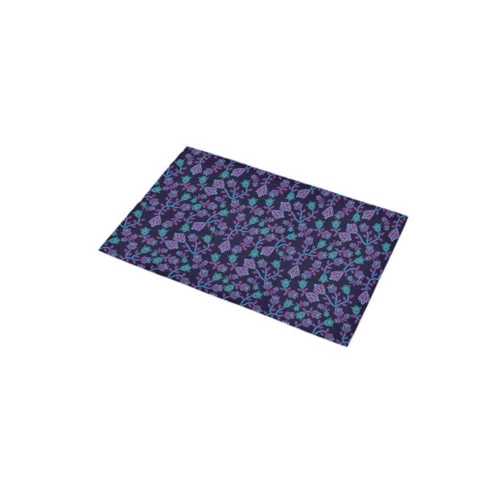 Beaded Blue Nouveau Bath Rug 16''x 28'' Bath Rug 16''x 28'' e-joyer