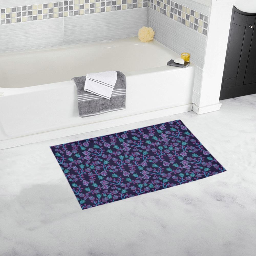 Beaded Blue Nouveau Bath Rug 16''x 28'' Bath Rug 16''x 28'' e-joyer