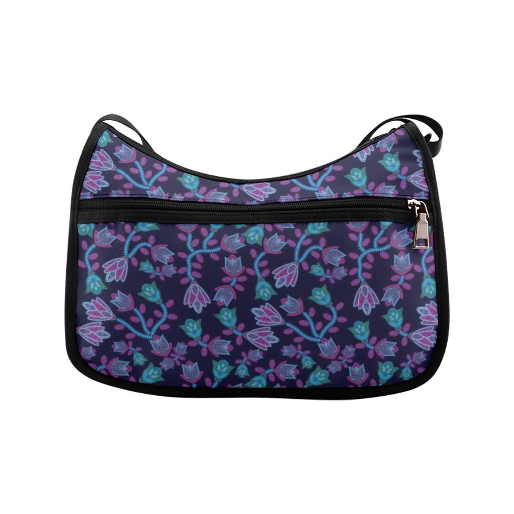 Beaded Blue Nouveau Crossbody Bags (Model 1616) Crossbody Bags (1616) e-joyer