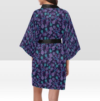 Beaded Blue Nouveau Kimono Robe Artsadd