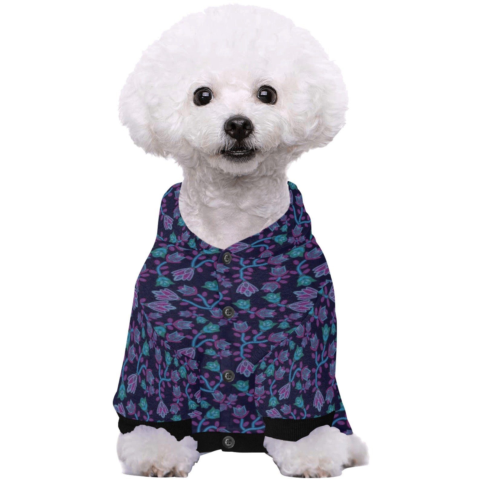 Beaded Blue Nouveau Pet Dog Hoodie Pet Dog Hoodie e-joyer