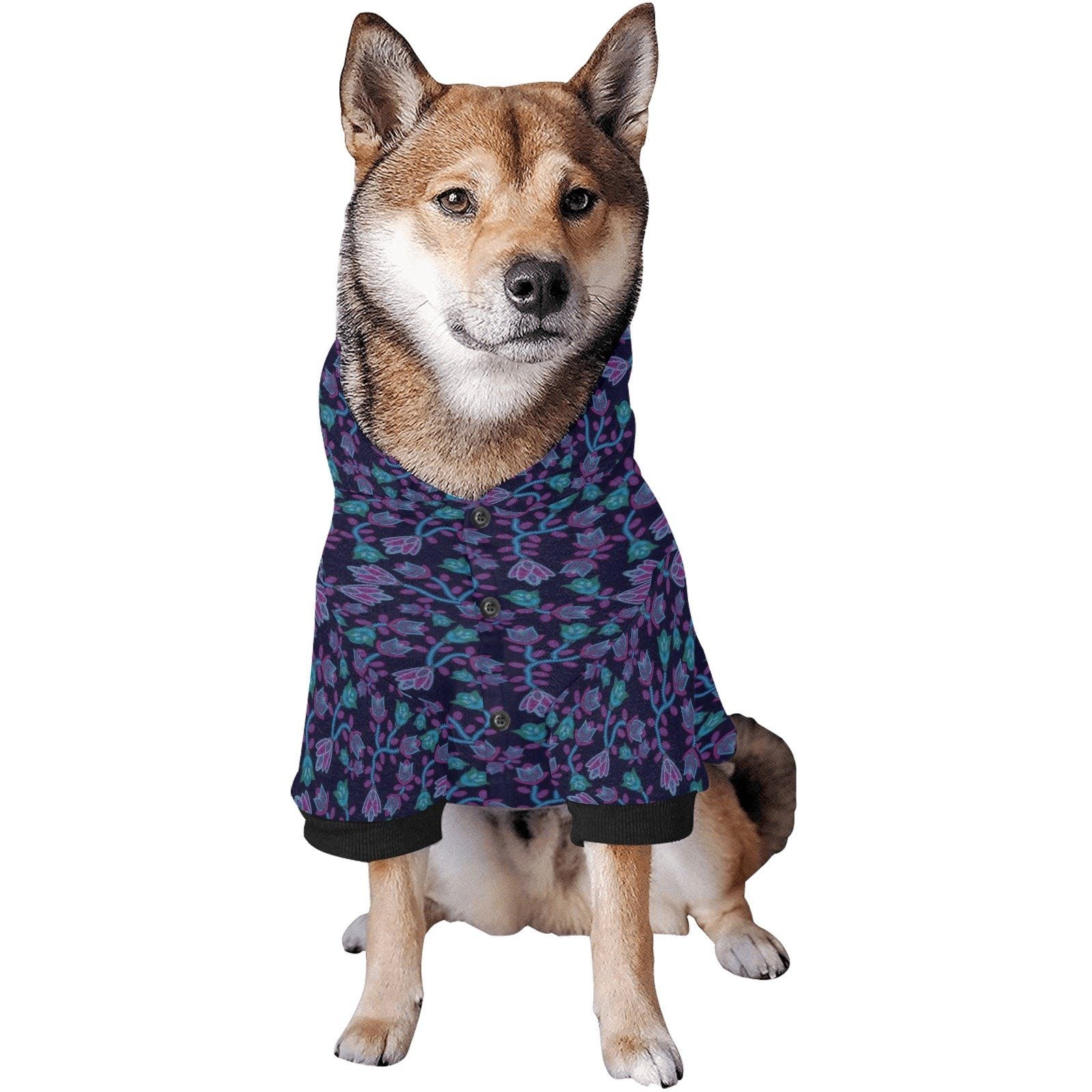 Beaded Blue Nouveau Pet Dog Hoodie Pet Dog Hoodie e-joyer