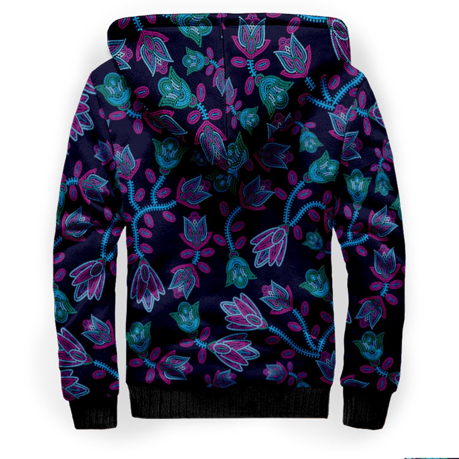 Beaded Blue Nouveau Sherpa Hoodie hoodie Herman