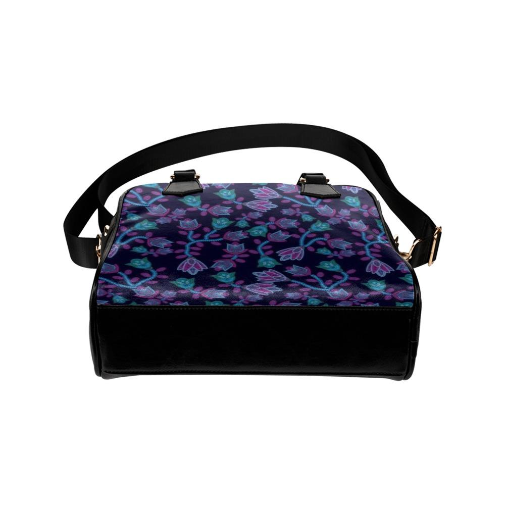 Beaded-Blue-Nouveau Shoulder Handbag (Model 1634) Shoulder Handbags (1634) e-joyer