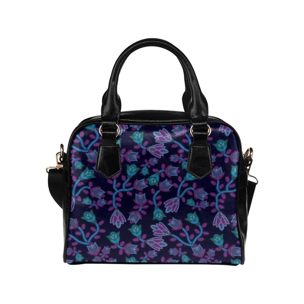 Beaded-Blue-Nouveau Shoulder Handbag (Model 1634) Shoulder Handbags (1634) e-joyer