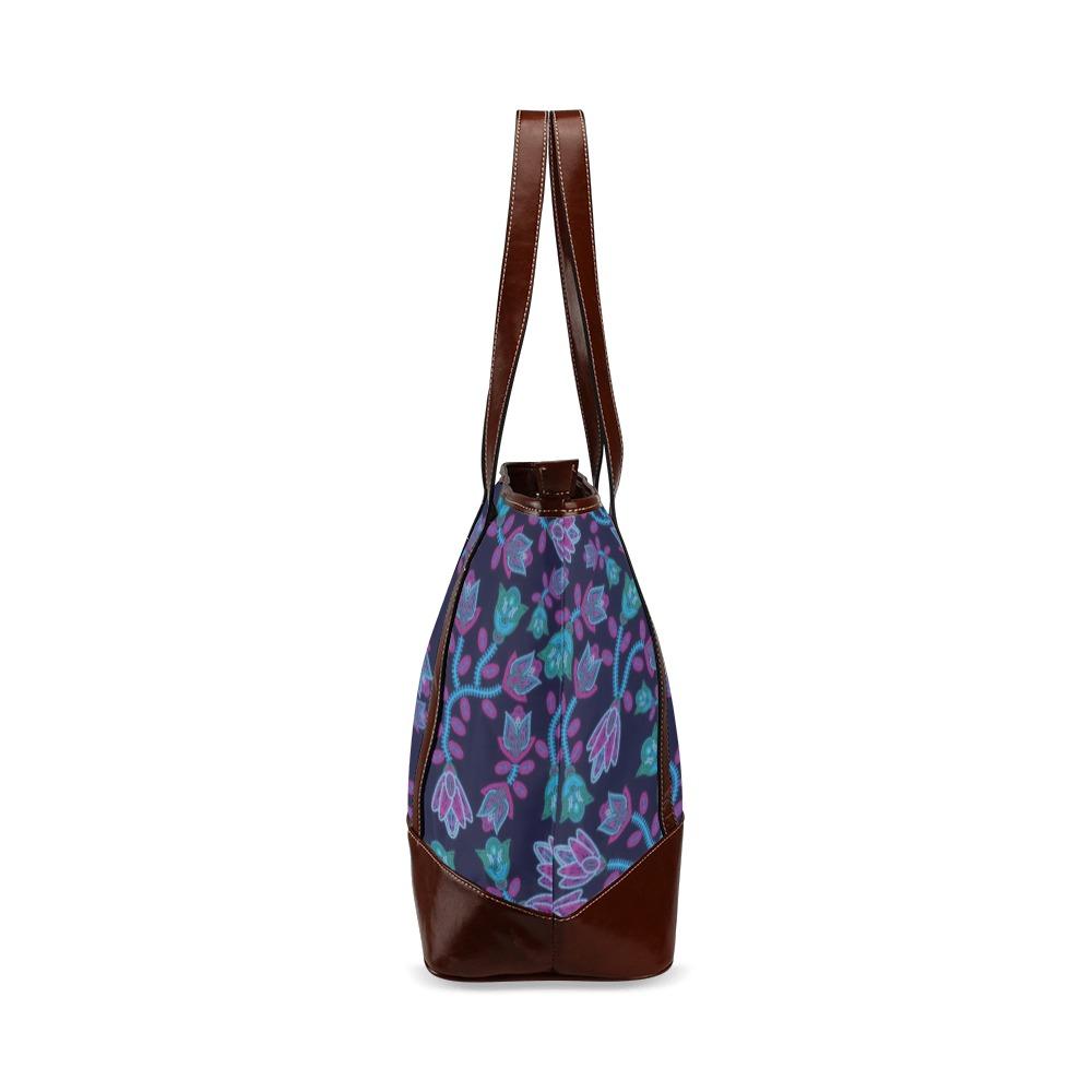 Beaded Blue Nouveau Tote Handbag (Model 1642) Tote Handbags (1642) e-joyer