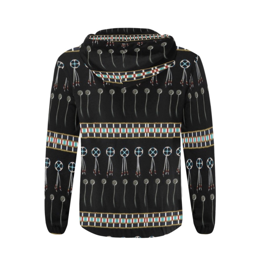 Beaded Bracelet All Over Print Full Zip Hoodie for Men (Model H14) hoodie e-joyer