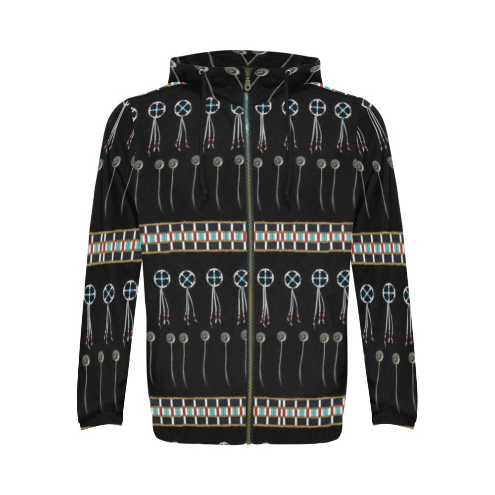 Beaded Bracelet All Over Print Full Zip Hoodie for Men (Model H14) hoodie e-joyer