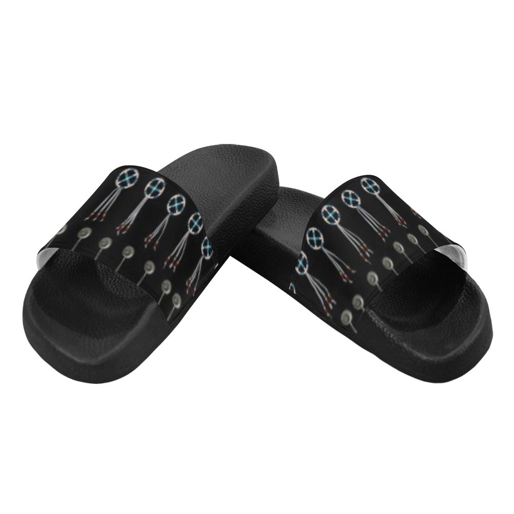 Beaded Bracelet Men's Slide Sandals (Model 057) sandals e-joyer