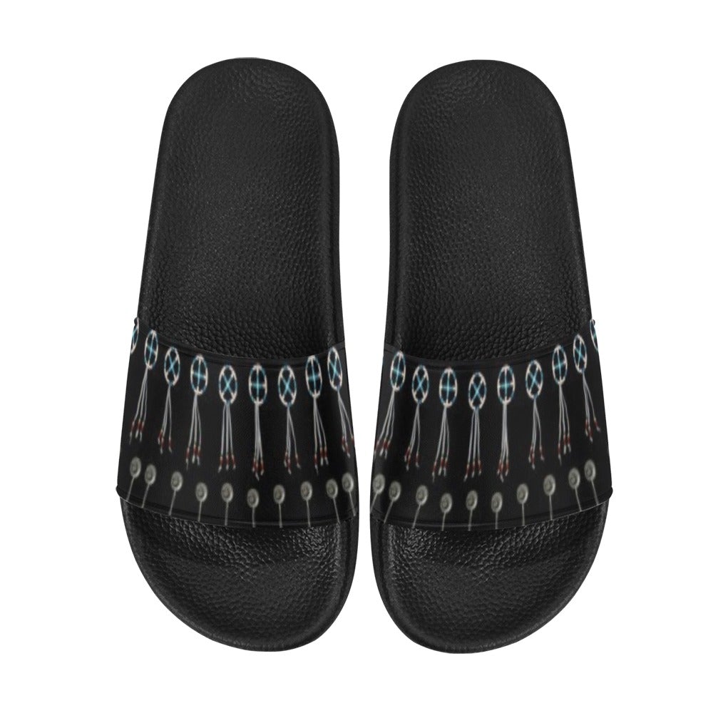 Beaded Bracelet Men's Slide Sandals (Model 057) sandals e-joyer