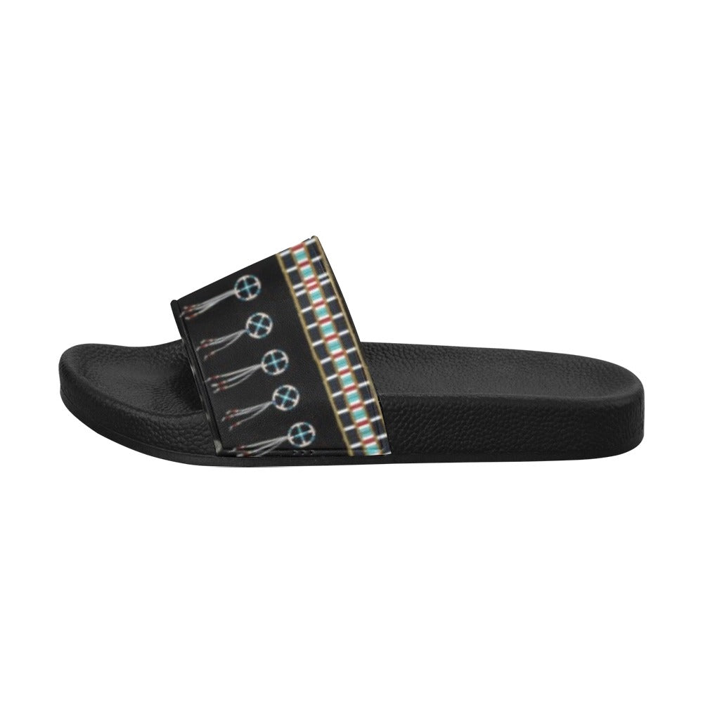 Beaded Bracelet Women's Slide Sandals (Model 057) sandals e-joyer