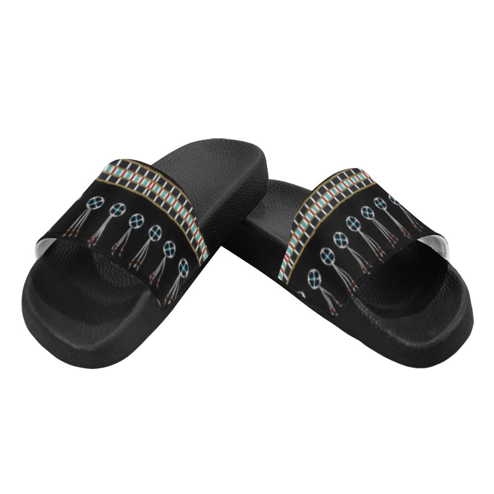 Beaded Bracelet Women's Slide Sandals (Model 057) sandals e-joyer