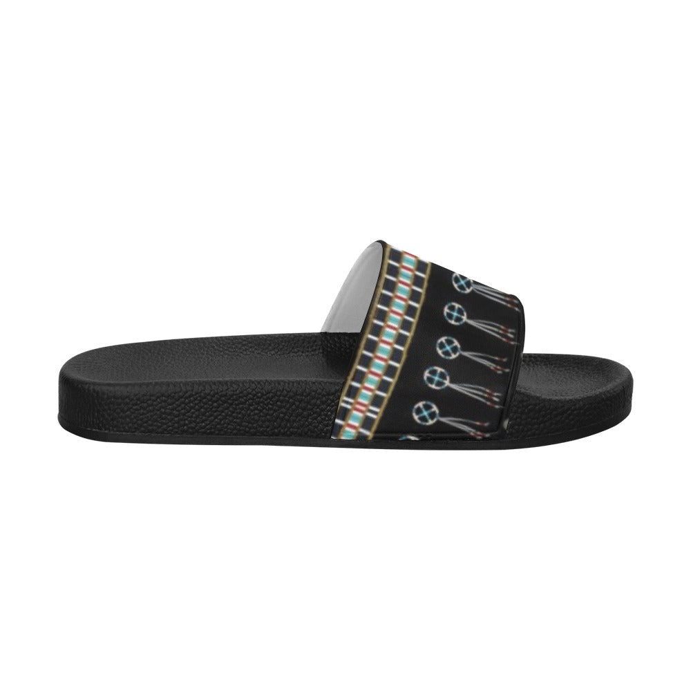 Beaded Bracelet Women's Slide Sandals (Model 057) sandals e-joyer