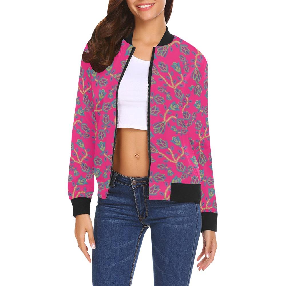 Beaded Lemonade All Over Print Bomber Jacket for Women (Model H19) Jacket e-joyer