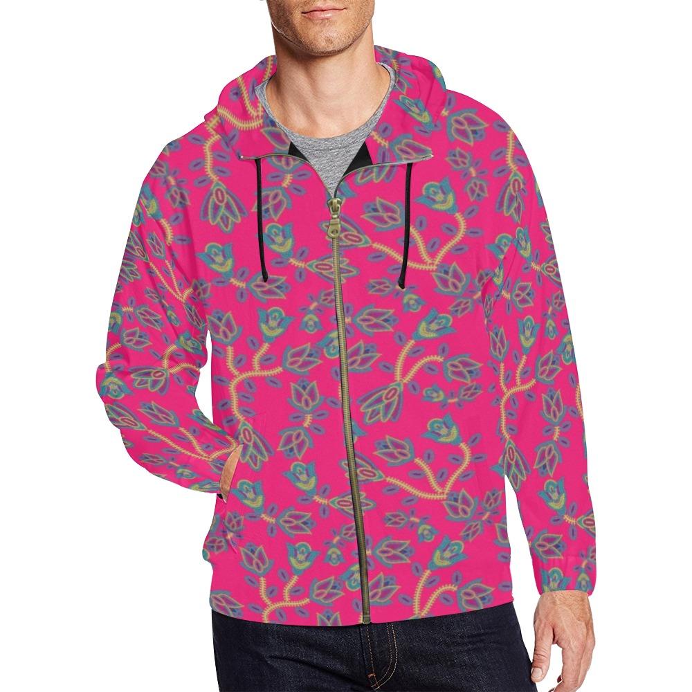 Beaded Lemonade All Over Print Full Zip Hoodie for Men (Model H14) All Over Print Full Zip Hoodie for Men (H14) e-joyer