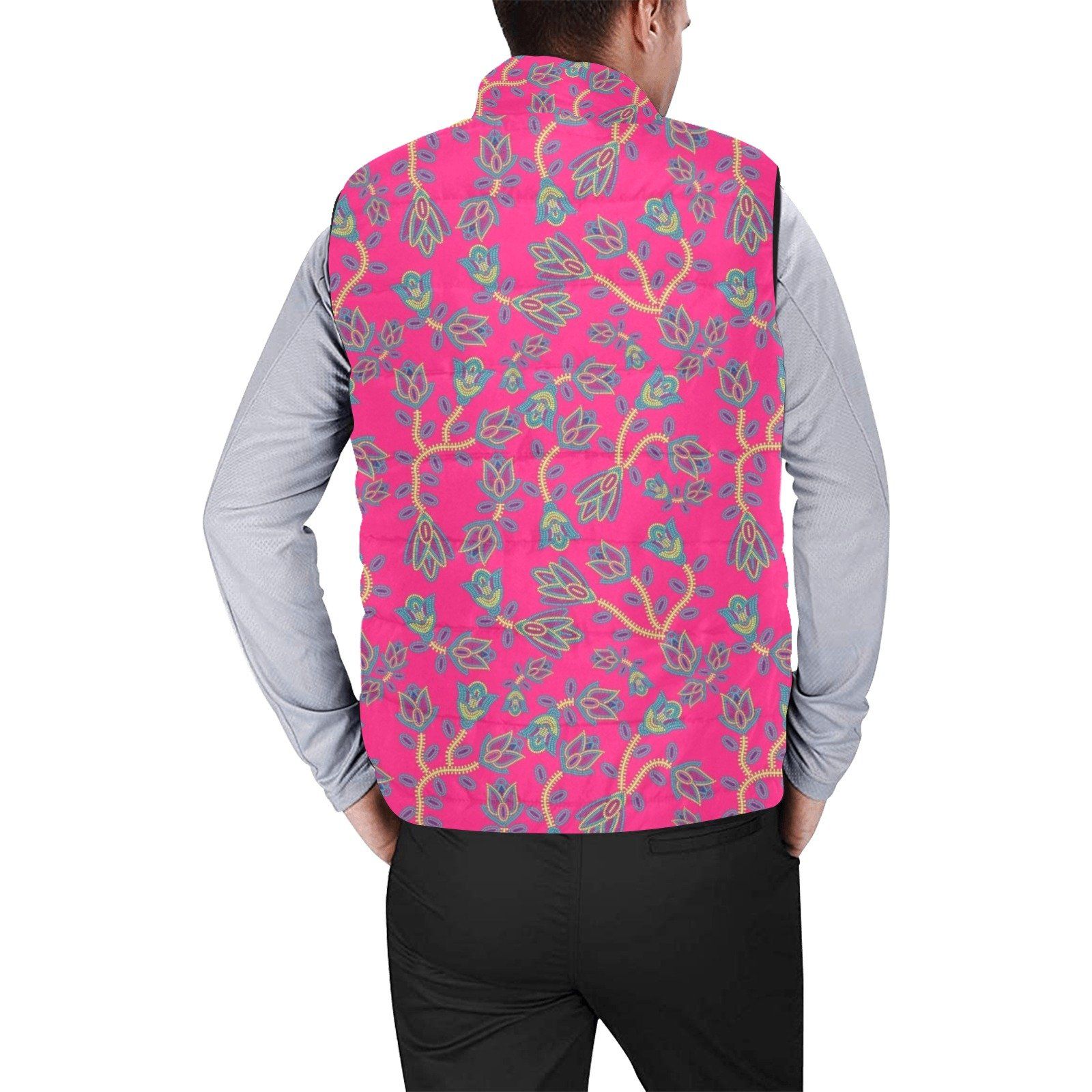 Beaded Lemonade Men's Padded Vest Jacket (Model H44) Men's Padded Vest Jacket (H44) e-joyer
