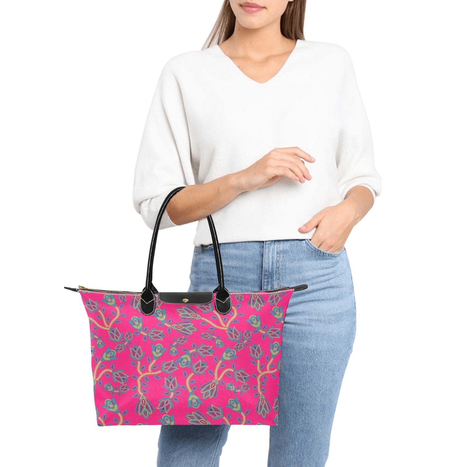 Beaded Lemonade Single-Shoulder Lady Handbag (Model 1714) bag e-joyer