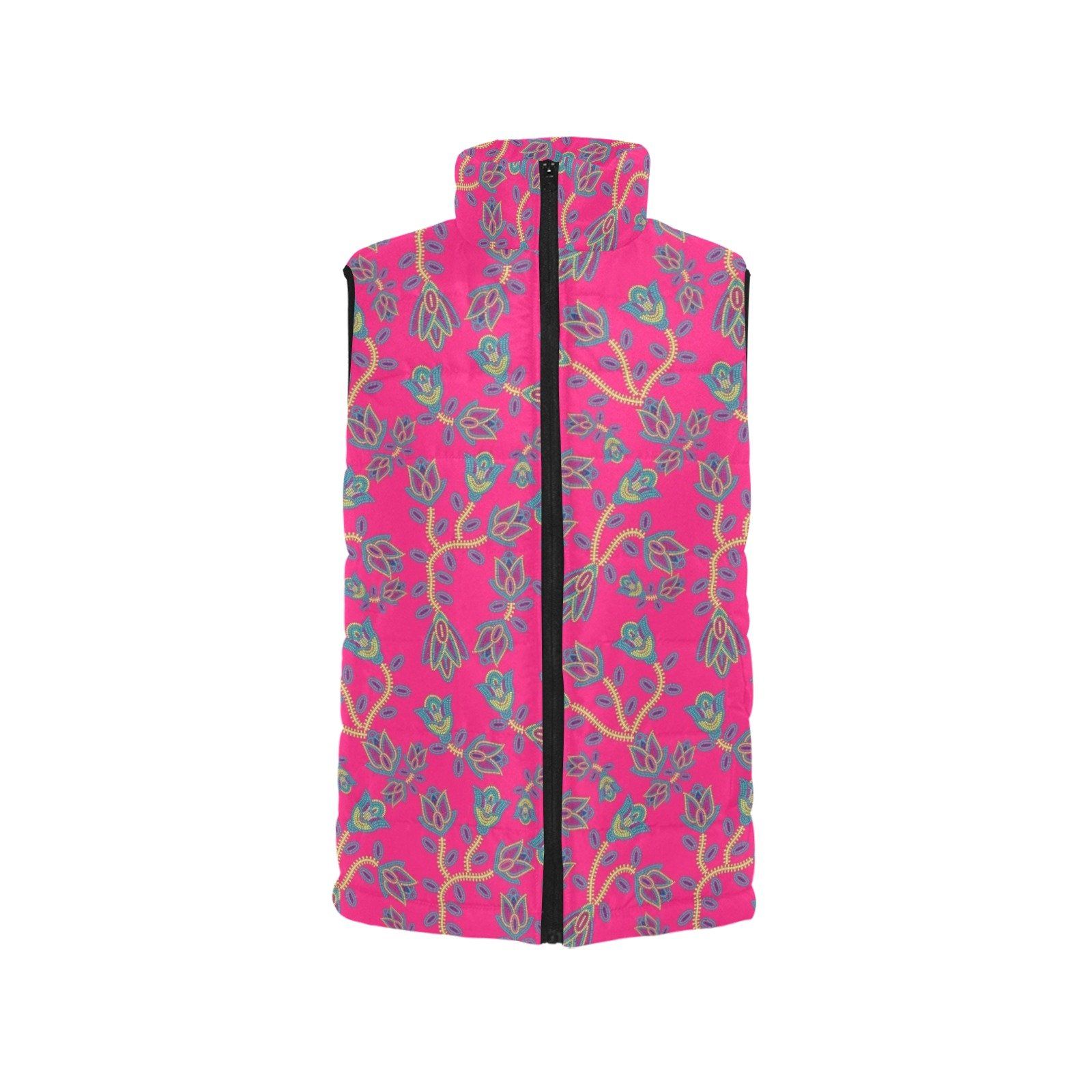 Beaded Lemonade Women's Padded Vest Jacket (Model H44) Women's Padded Vest Jacket (H44) e-joyer