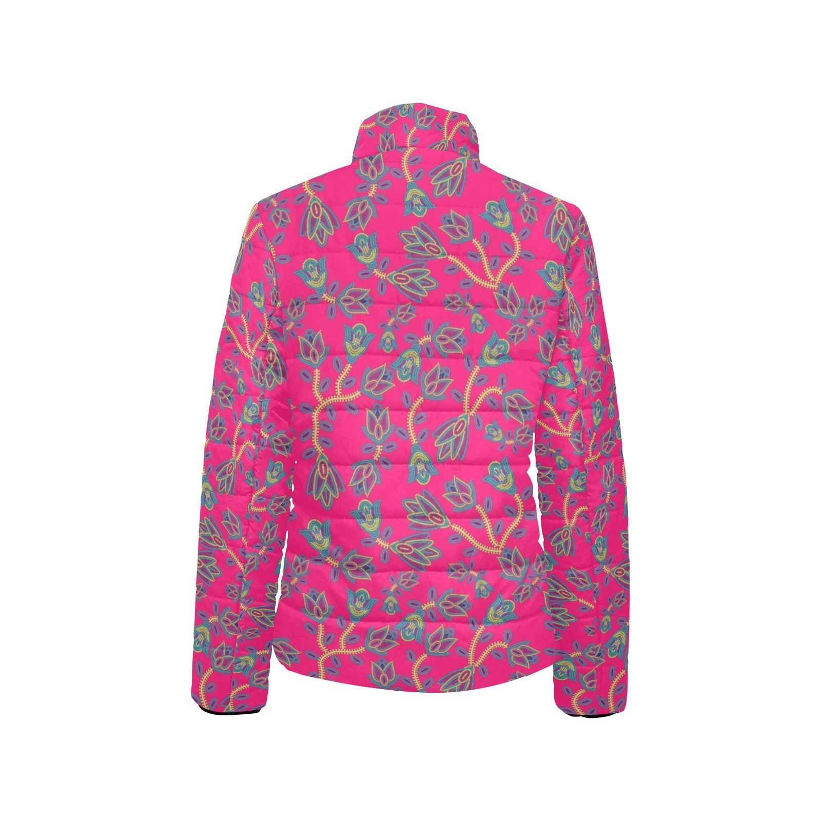 Beaded Lemonade Women's Stand Collar Padded Jacket (Model H41) jacket e-joyer