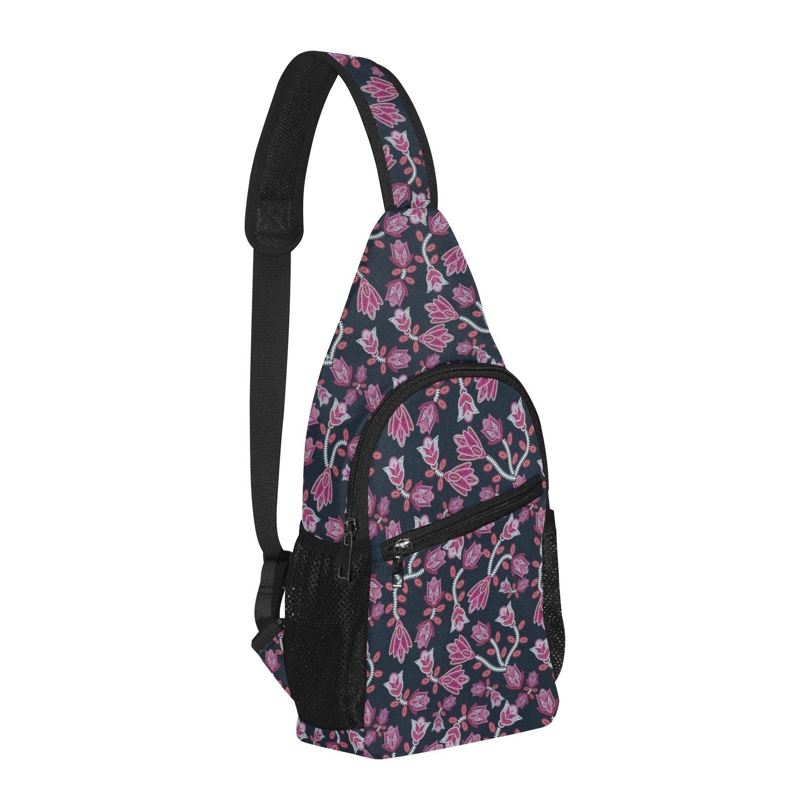 Beaded Pink All Over Print Chest Bag (Model 1719) All Over Print Chest Bag (1719) e-joyer