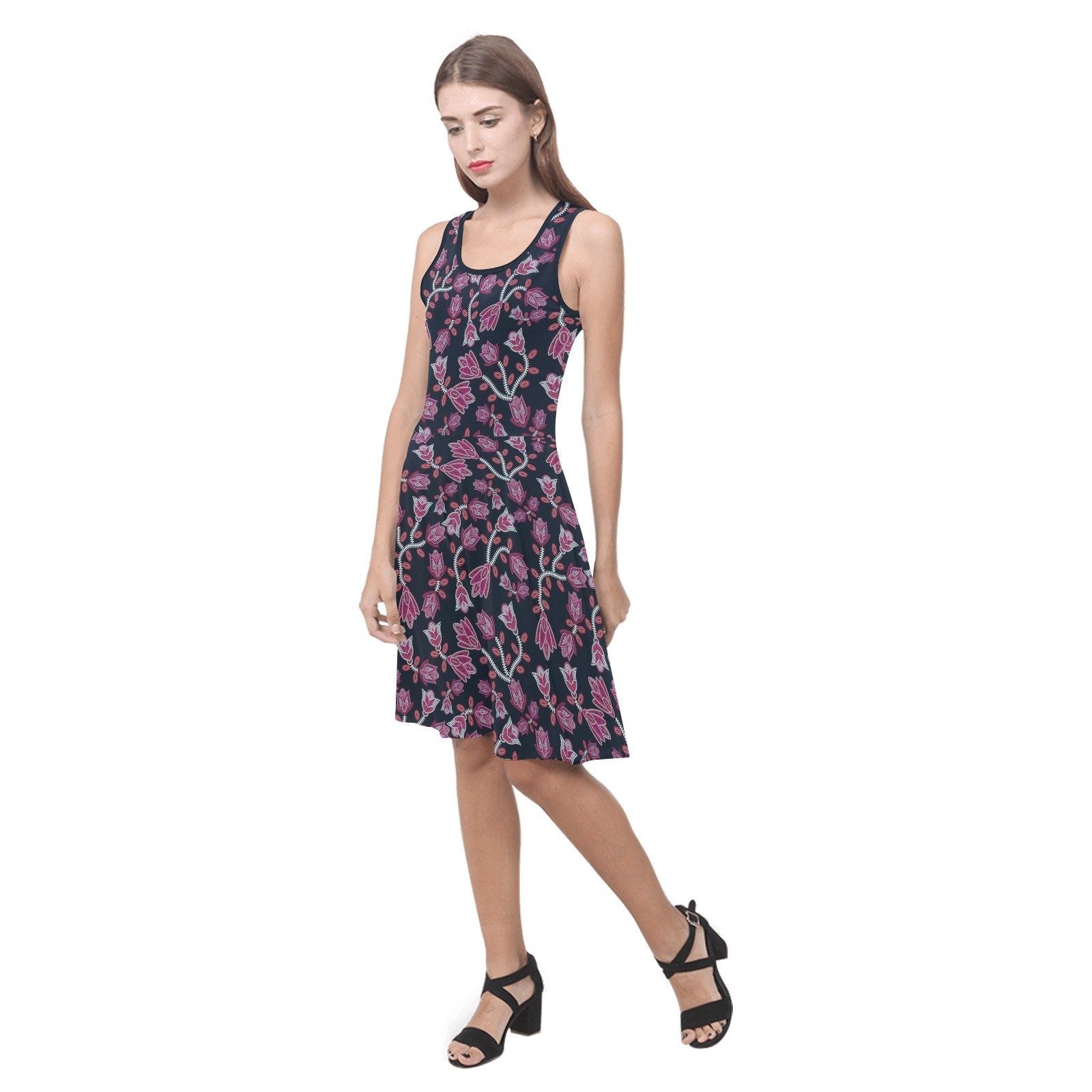 Beaded Pink Atalanta Sundress (Model D04) Atalanta Sundress (D04) e-joyer
