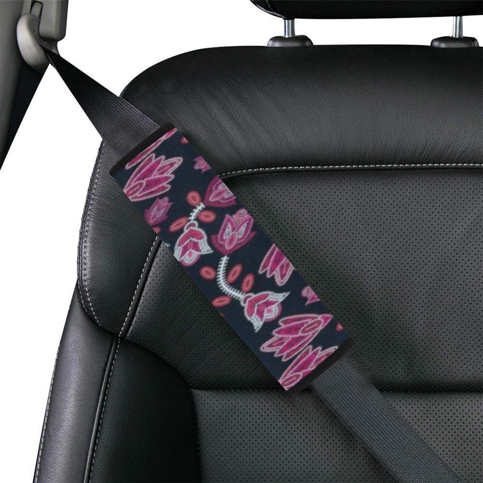 Beaded Pink Car Seat Belt Cover 7''x12.6'' (Pack of 2) Car Seat Belt Cover 7x12.6 (Pack of 2) e-joyer