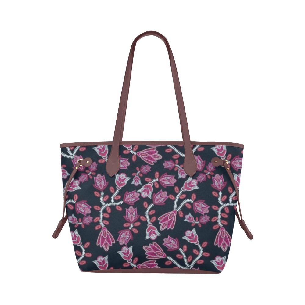 Beaded Pink Clover Canvas Tote Bag (Model 1661) Clover Canvas Tote Bag (1661) e-joyer