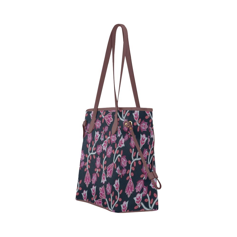 Beaded Pink Clover Canvas Tote Bag (Model 1661) Clover Canvas Tote Bag (1661) e-joyer