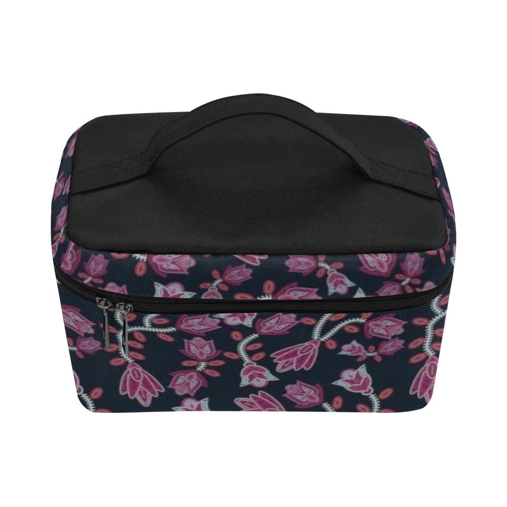 Beaded Pink Cosmetic Bag/Large (Model 1658) bag e-joyer