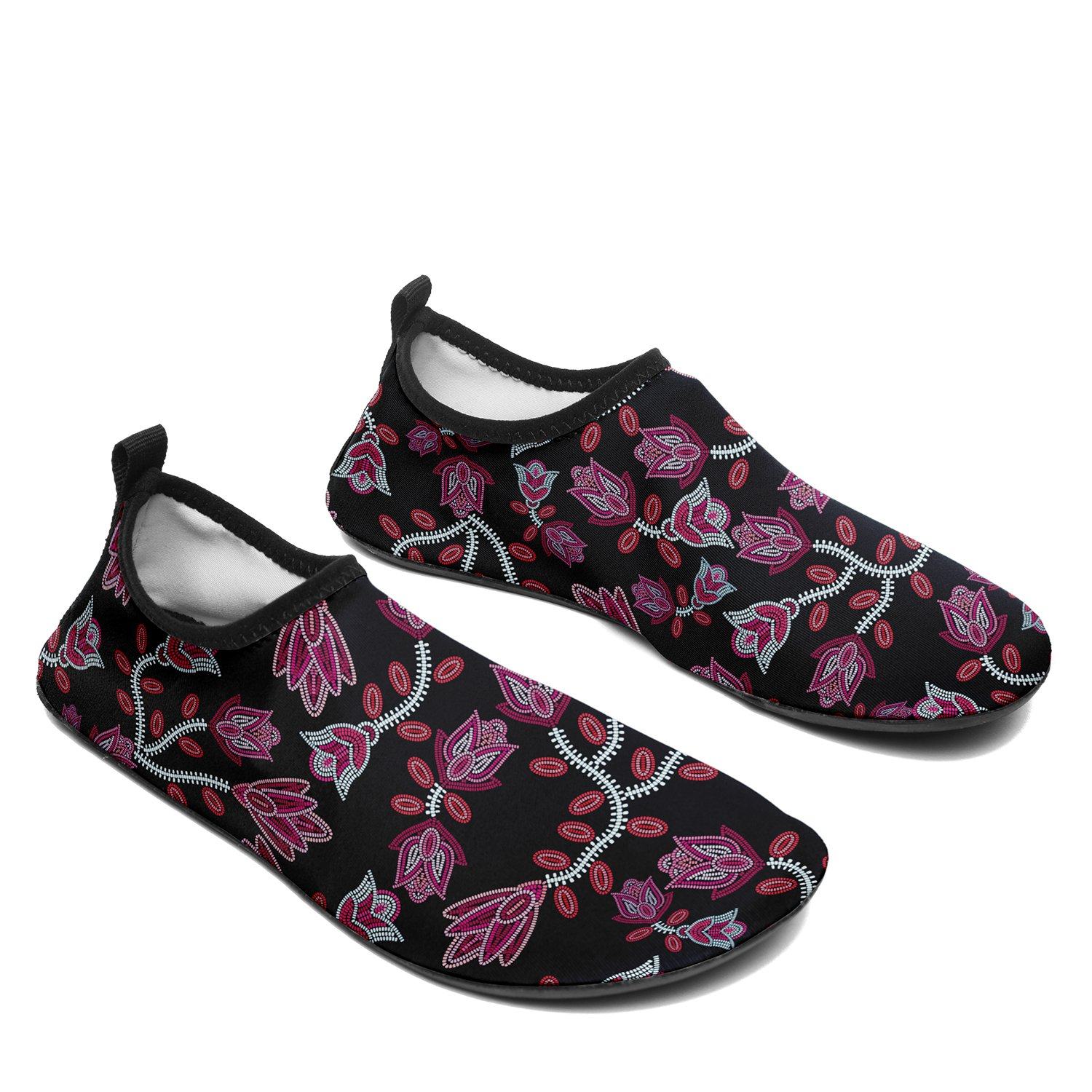 Beaded Pink Sockamoccs Kid's Slip On Shoes Herman