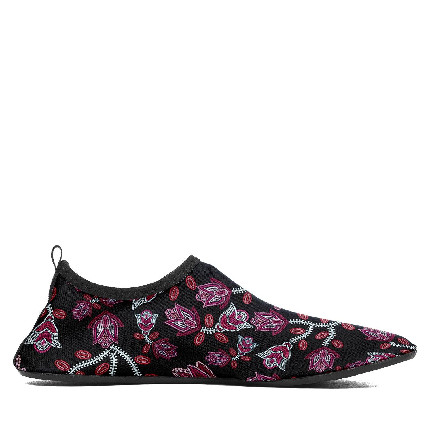 Beaded Pink Sockamoccs Kid's Slip On Shoes Herman