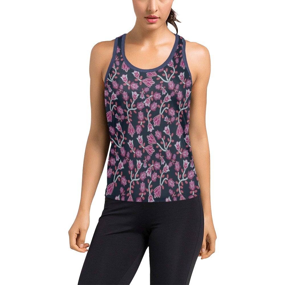Beaded Pink Women's Racerback Tank Top (Model T60) Racerback Tank Top (T60) e-joyer