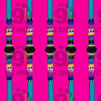 Beaded Rope Pink Satin Fabric 49DzineStore