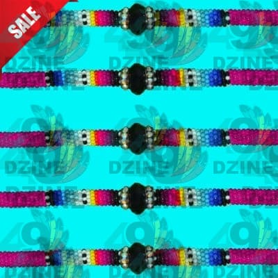 Beaded Rope Turquoise Cotton Poplin Fabric By the Yard Fabric NBprintex