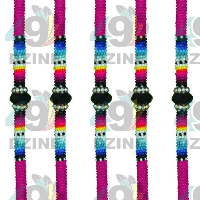 Beaded Rope White Satin Fabric 49DzineStore