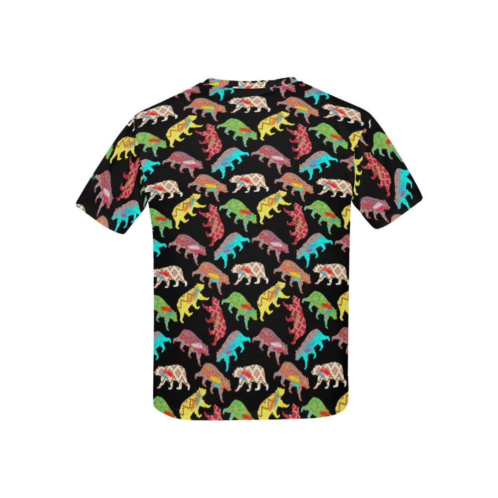 Bear Powwow Kids' All Over Print T-shirt (USA Size) (Model T40) All Over Print T-shirt for Kid (T40) e-joyer
