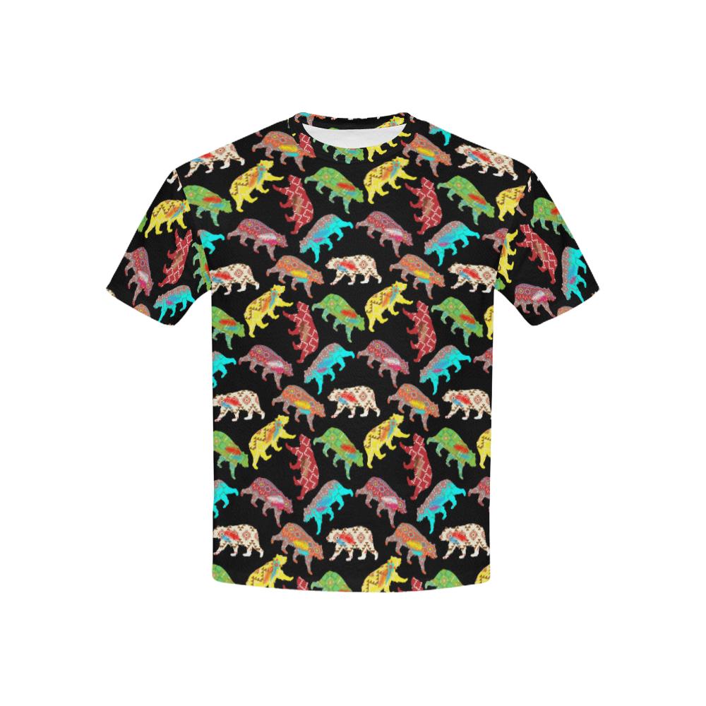 Bear Powwow Kids' All Over Print T-shirt (USA Size) (Model T40) All Over Print T-shirt for Kid (T40) e-joyer