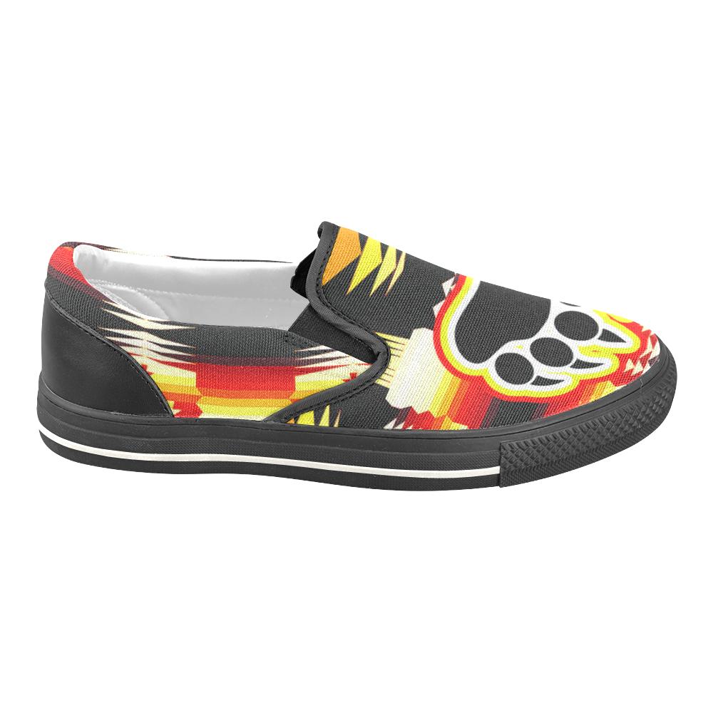 BearPaw Men's Unusual Slip-on Canvas Shoes (Model 019) Men's Unusual Slip-on Canvas Shoes (019) e-joyer