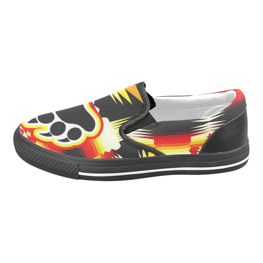 BearPaw Men's Unusual Slip-on Canvas Shoes (Model 019) Men's Unusual Slip-on Canvas Shoes (019) e-joyer