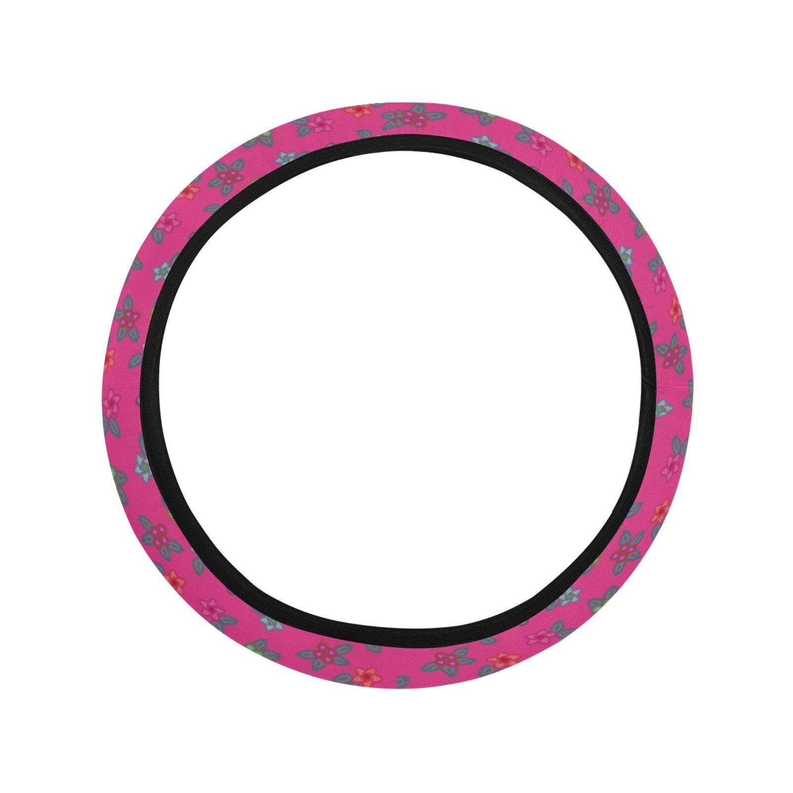 Berry Flower Steering Wheel Cover with Elastic Edge Steering Wheel Cover with Elastic Edge e-joyer