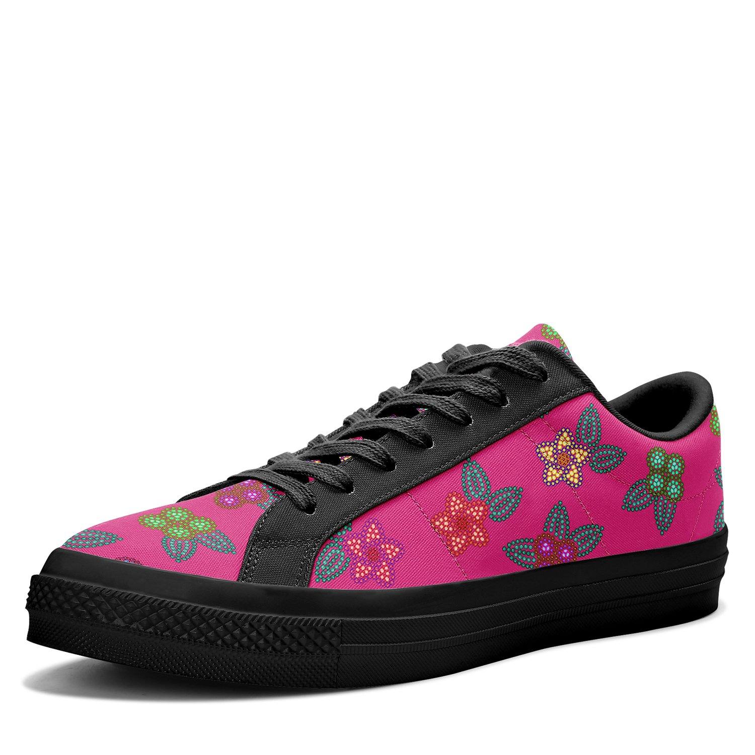 Berry Flowers Aapisi Low Top Canvas Shoes Black Sole aapisi Herman