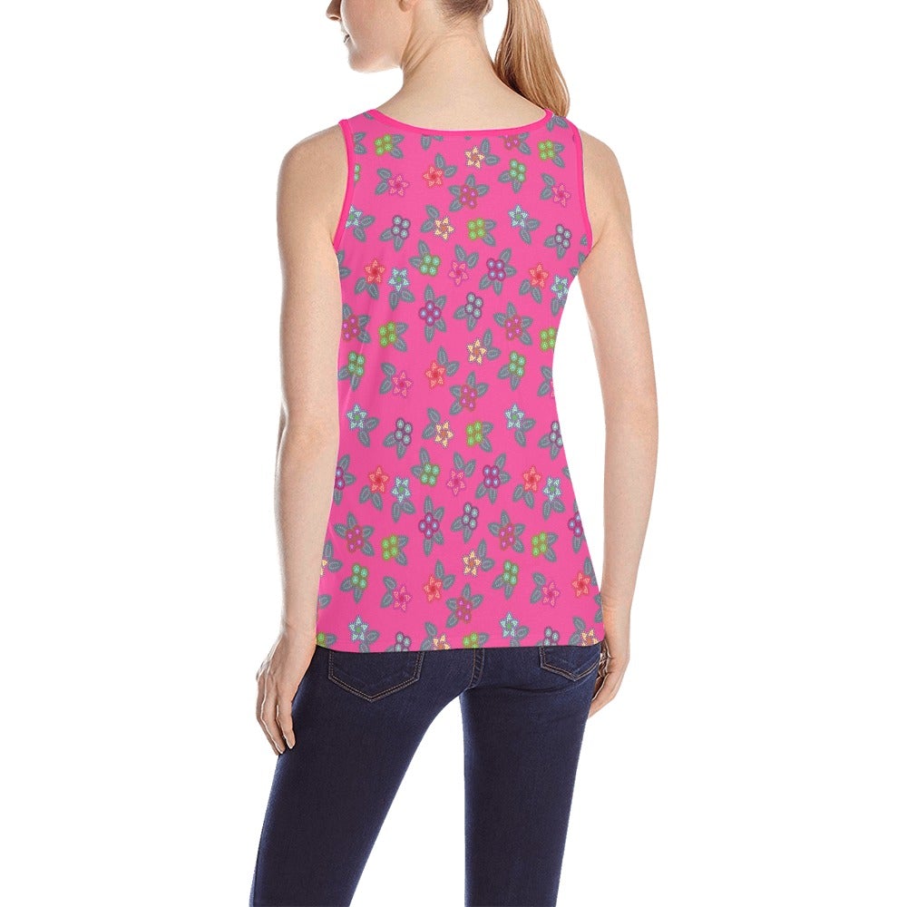 Berry Flowers All Over Print Tank Top for Women (Model T43) All Over Print Tank Top for Women (T43) e-joyer