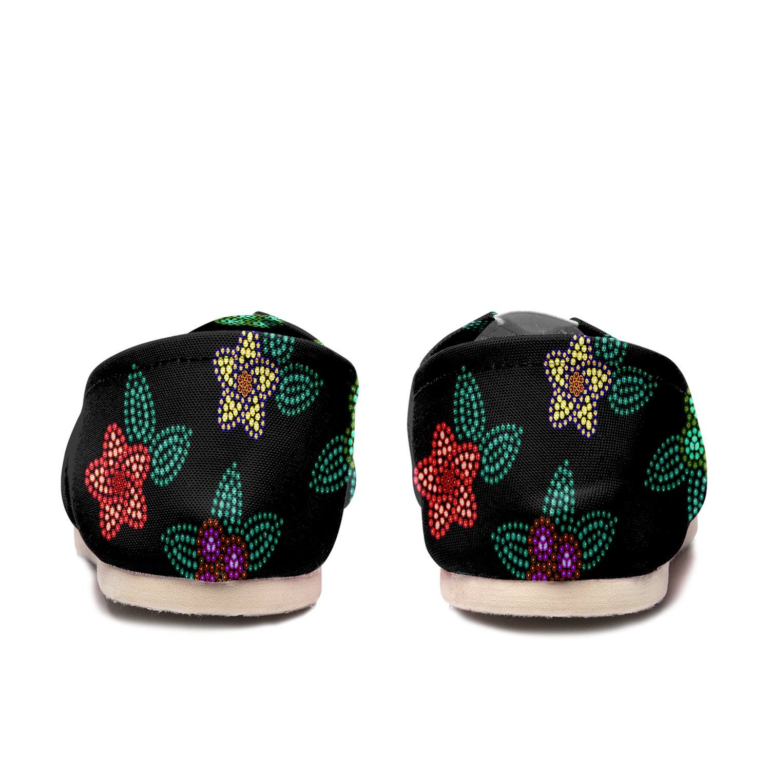 Berry Flowers Black Casual Unisex Slip On Shoe Herman